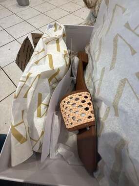 VAILA Daniella Woven Slide Sandals Brown Size 12